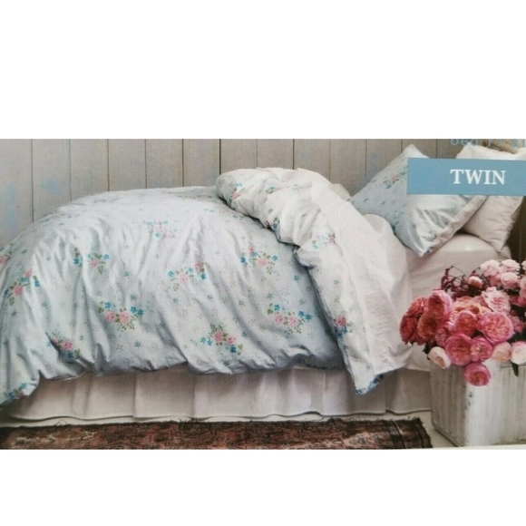 Lily Rose Duvet Cover Set Blue - Simply Shabby Chi - Picture 12 of 13